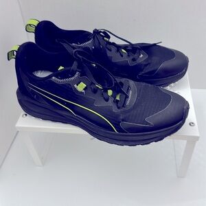 PUMA TWITCH RUNNER TRAIL LOW BLACK LIME SQUEEZE Athletic Sneakers Size 11